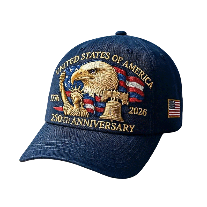 Sherum 250th Anniversary USA Hat - Adjustable United States 250th Anniversary Hat Retro Embroidered Baseball Cap