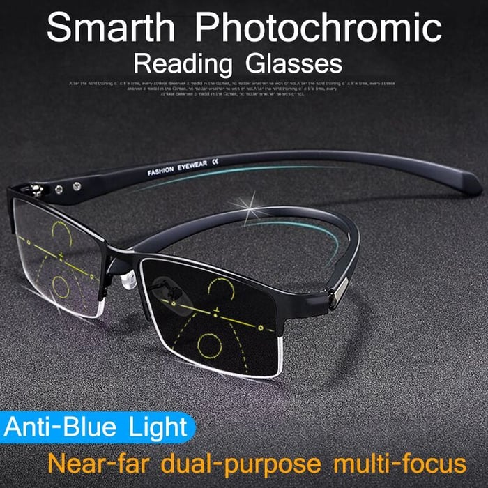 Sherum Titanium progressive far and near dual-use reading glasses