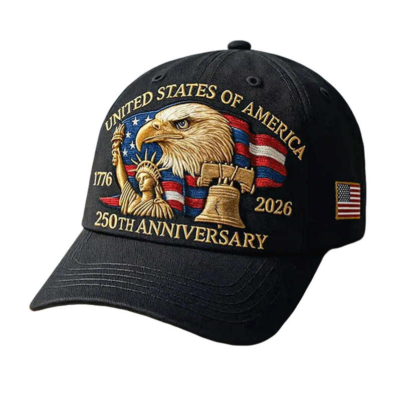 Sherum 250th Anniversary USA Hat - Adjustable United States 250th Anniversary Hat Retro Embroidered Baseball Cap