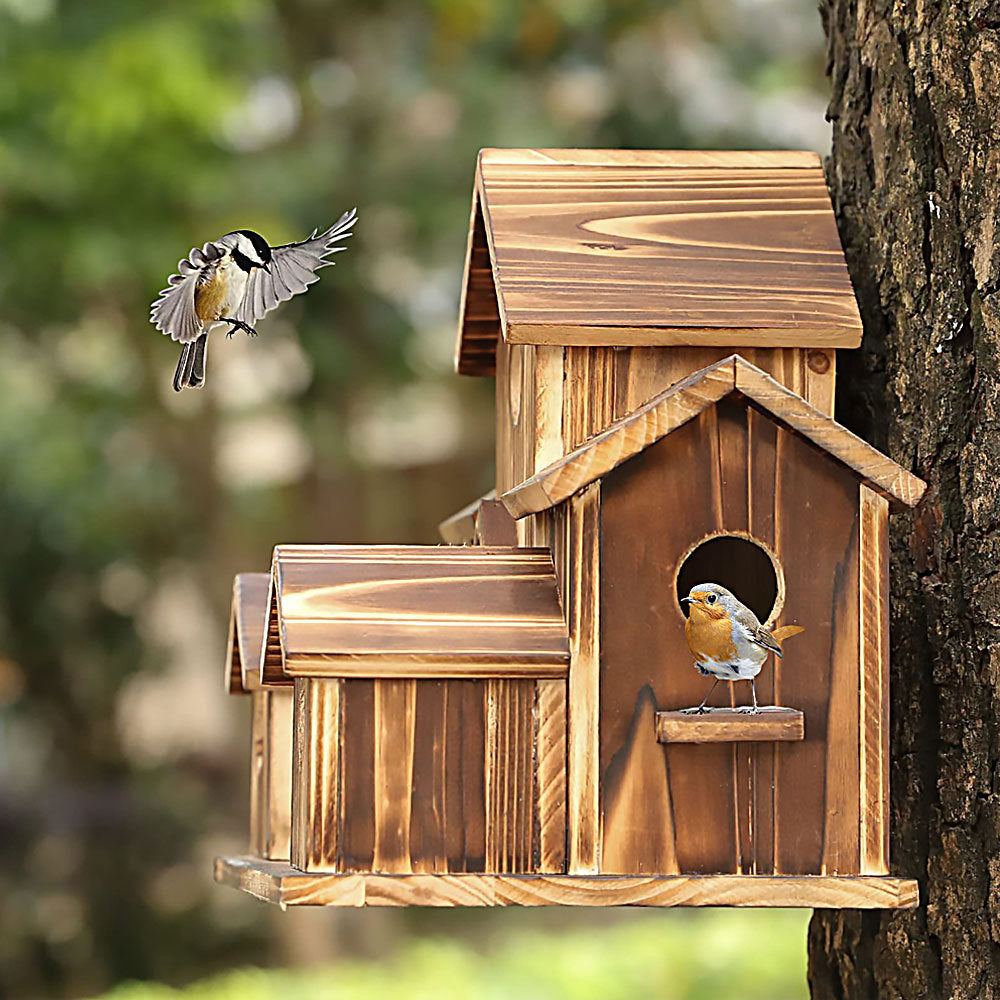 Sherum 6 Hole Handmade Bird House - GIFT FOR NATURE LOVERS
